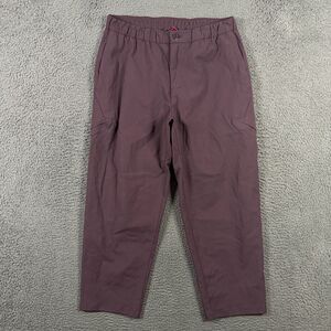 Lululemon Pants Mens 34 (Fits 30x26) Maroon On the Move Wool Blend Wide Leg